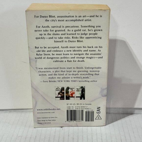 The Way Of Shadows: Book 1 of the Night Angel by Brent Weeks Paperback Book - Picture 3 of 3